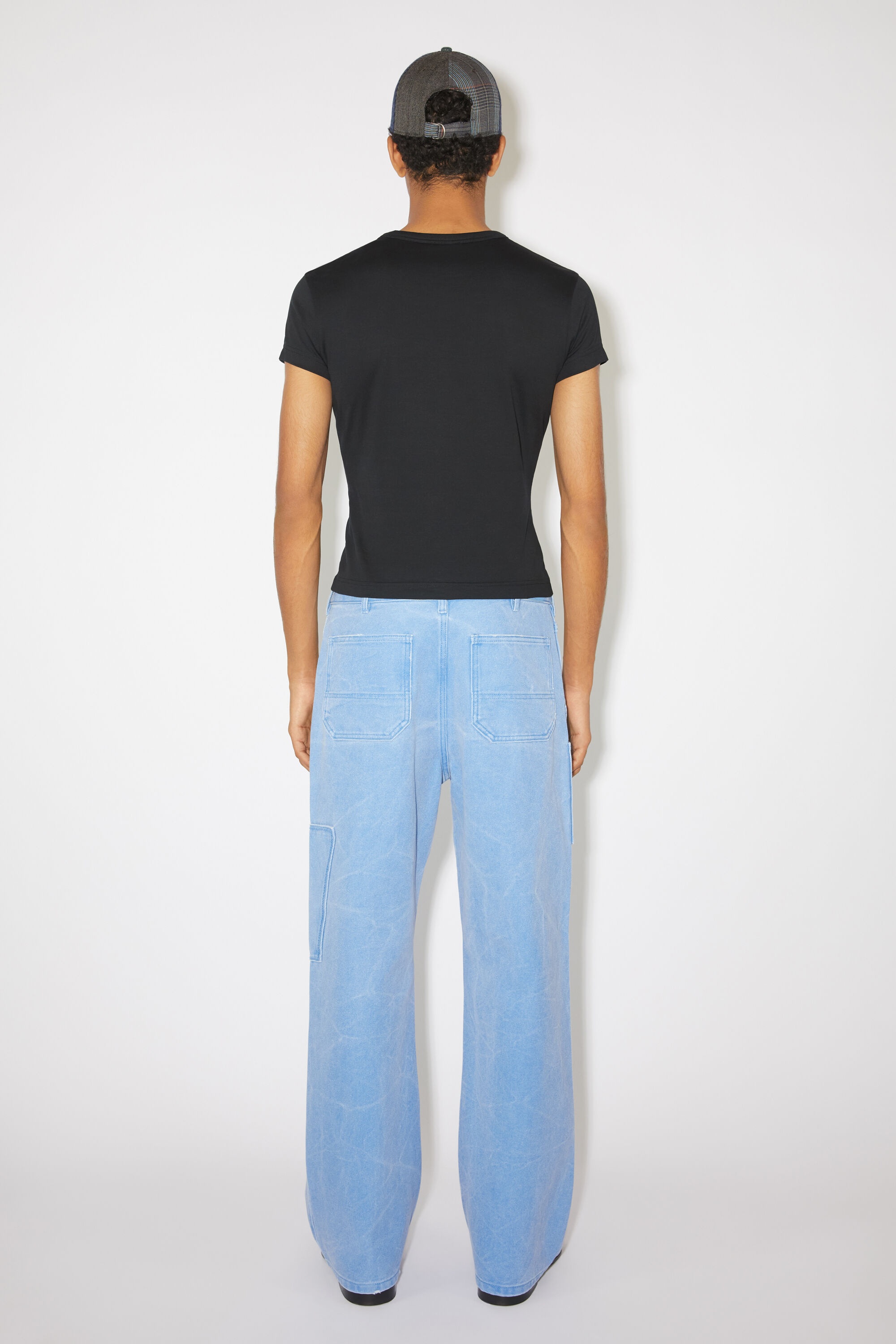 Crew neck t-shirt - Fitted fit - Black - 3