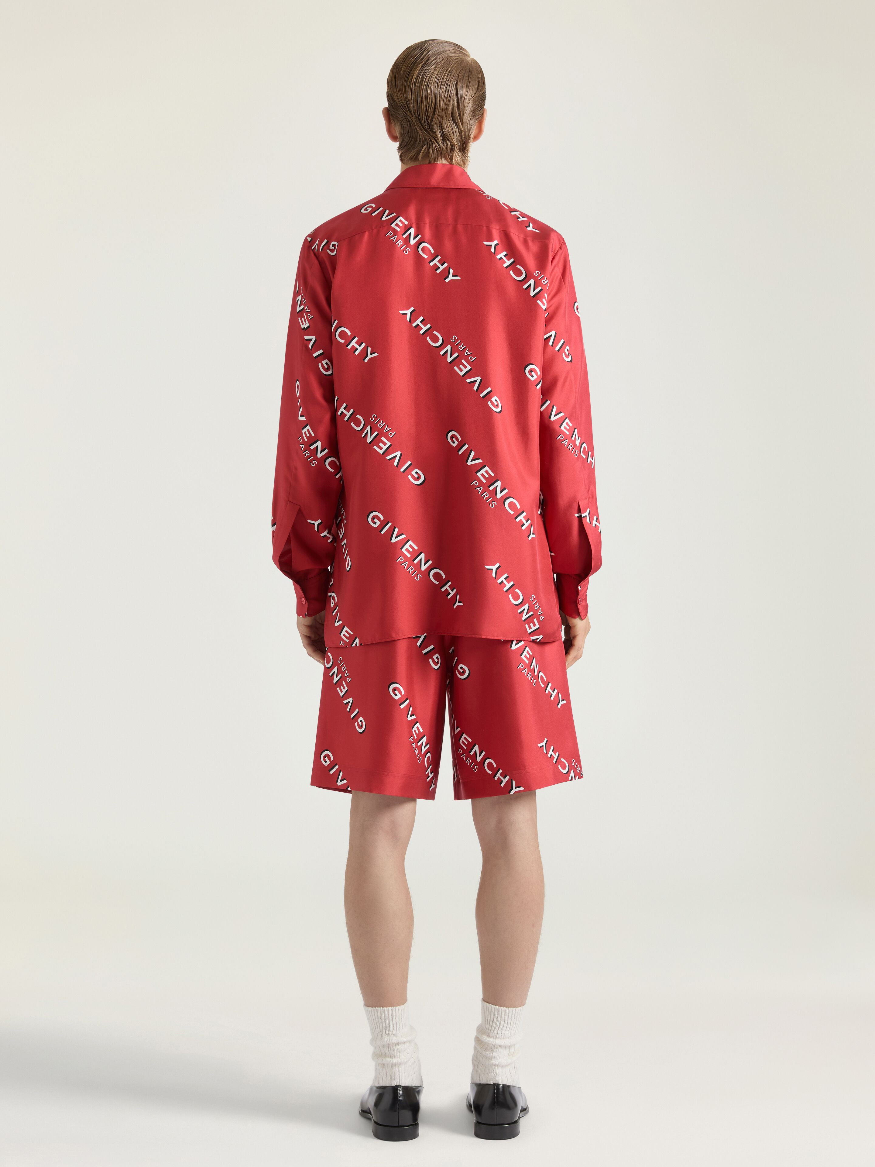GIVENCHY SHADOW PRINTED BERMUDA SHORTS IN SILK - 3