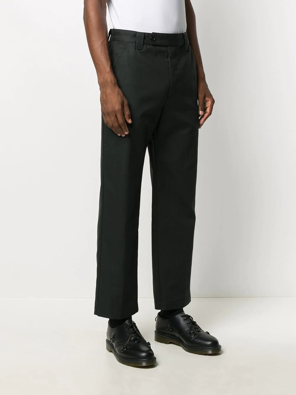 cropped straight-leg trousers - 3