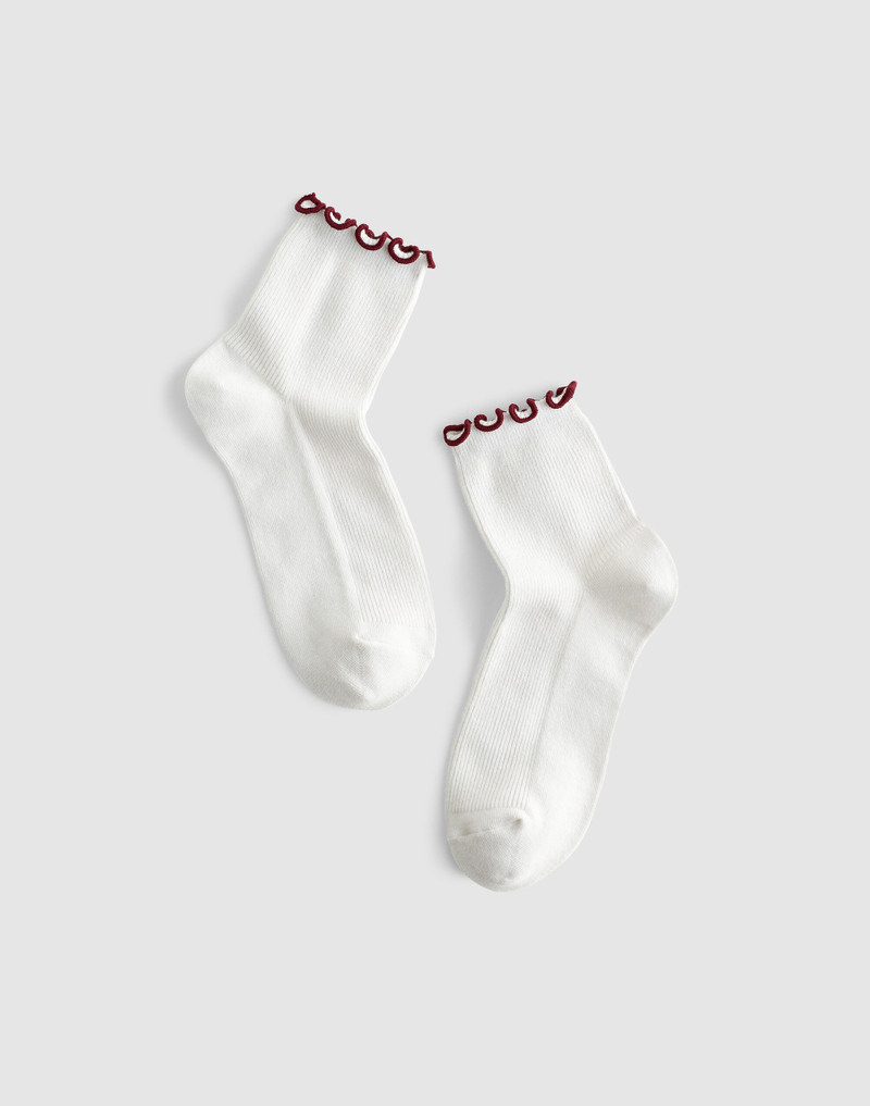 Ruffle-Trim Ankle Socks 1