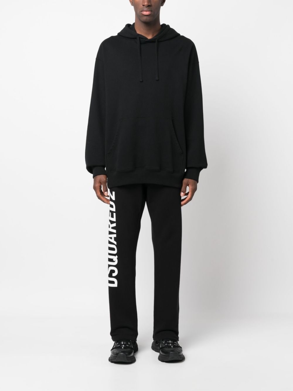 logo-print cotton track pants - 2