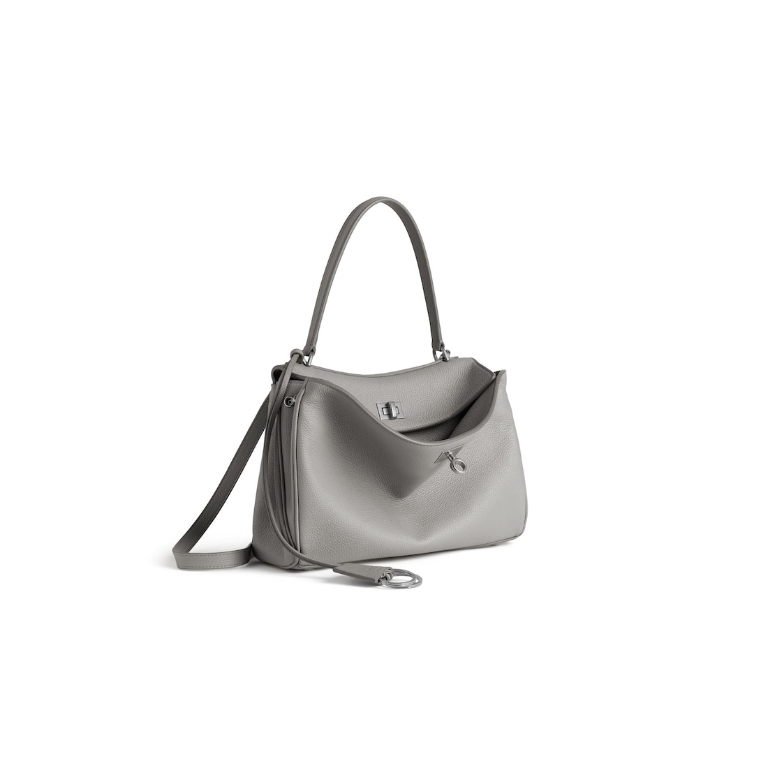 Women's Rodeo Handbag Small Grained Calfskin in Balenciaga Grey - 2