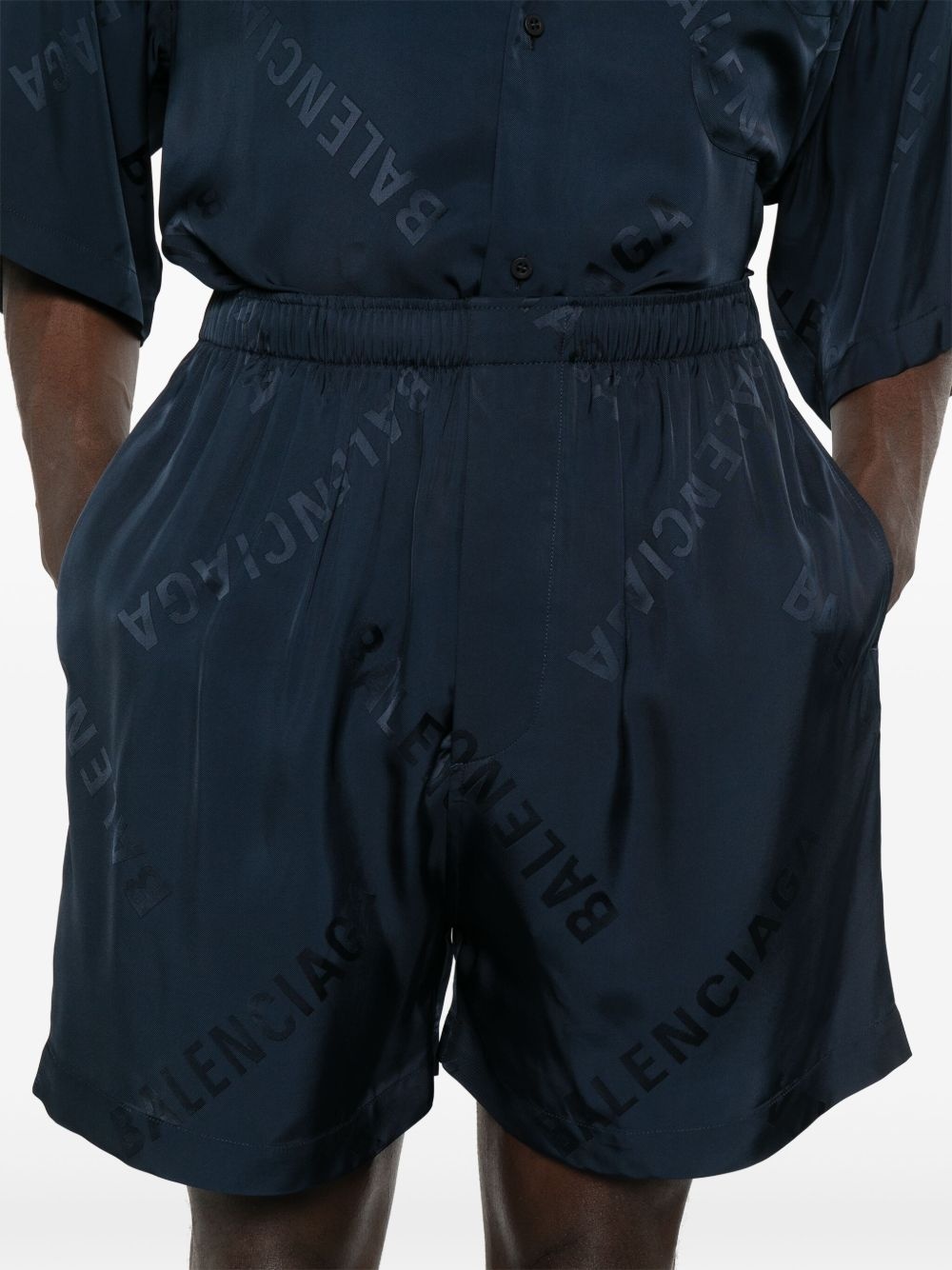 logo-jacquard shorts - 5