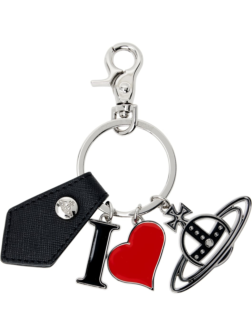Silver & Black 'I Love Orb' Keychain - 1