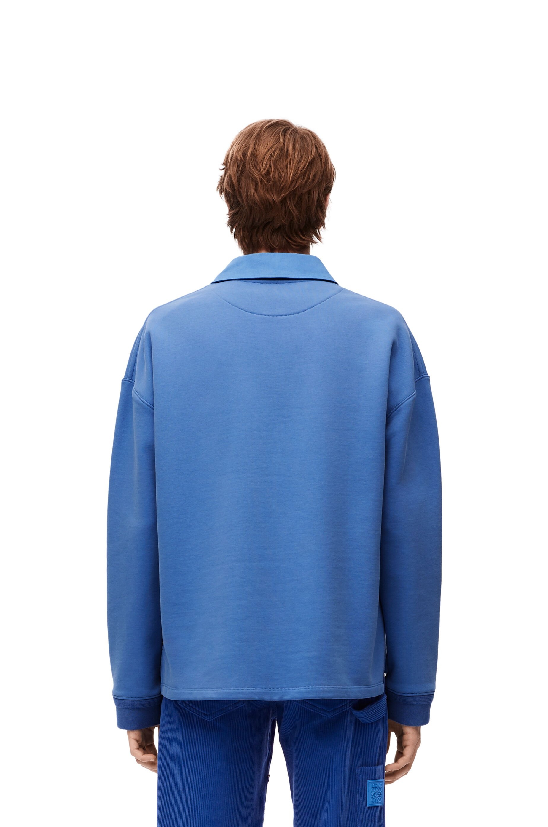 Long sleeve polo in cotton - 4