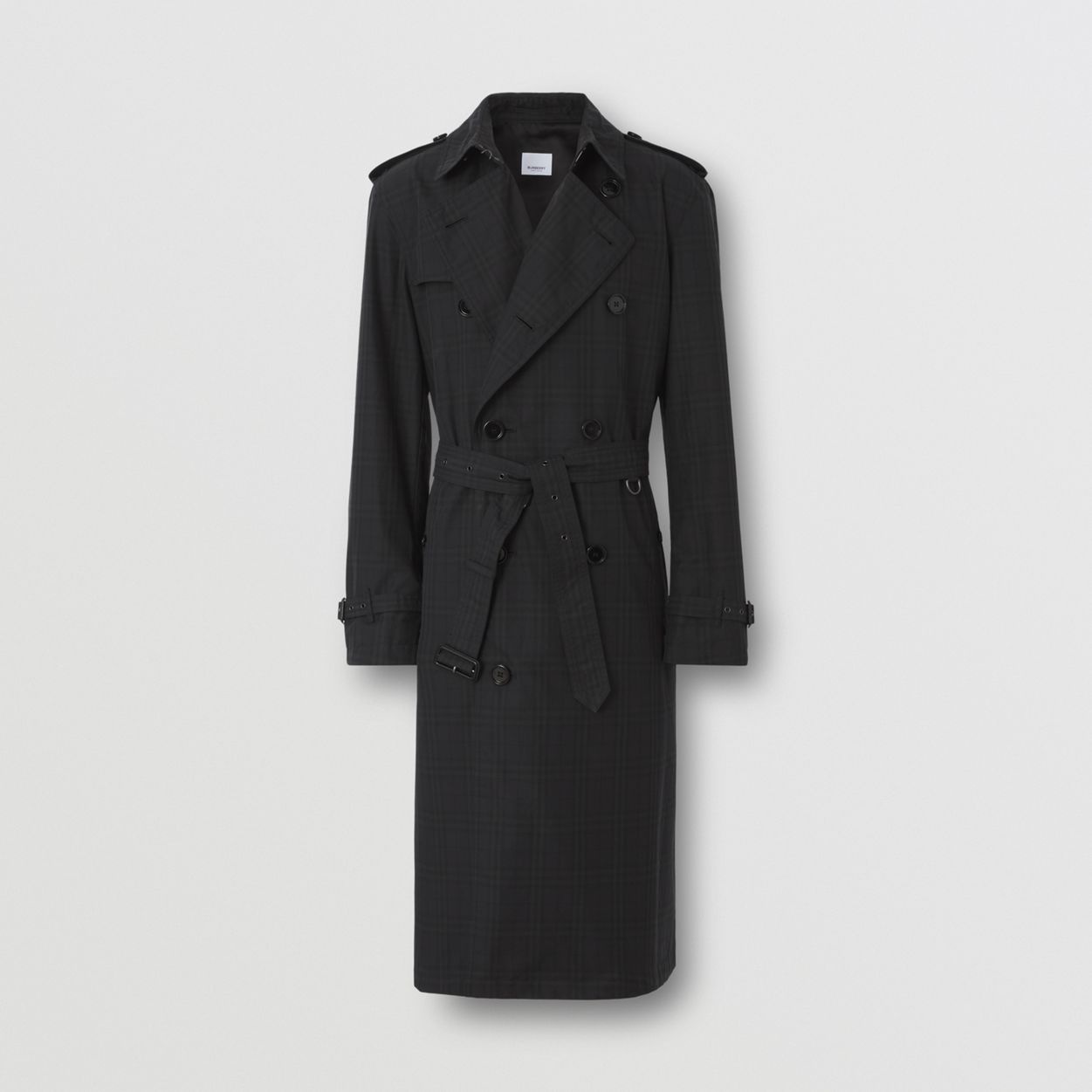 Check Cotton Trench Coat - 1