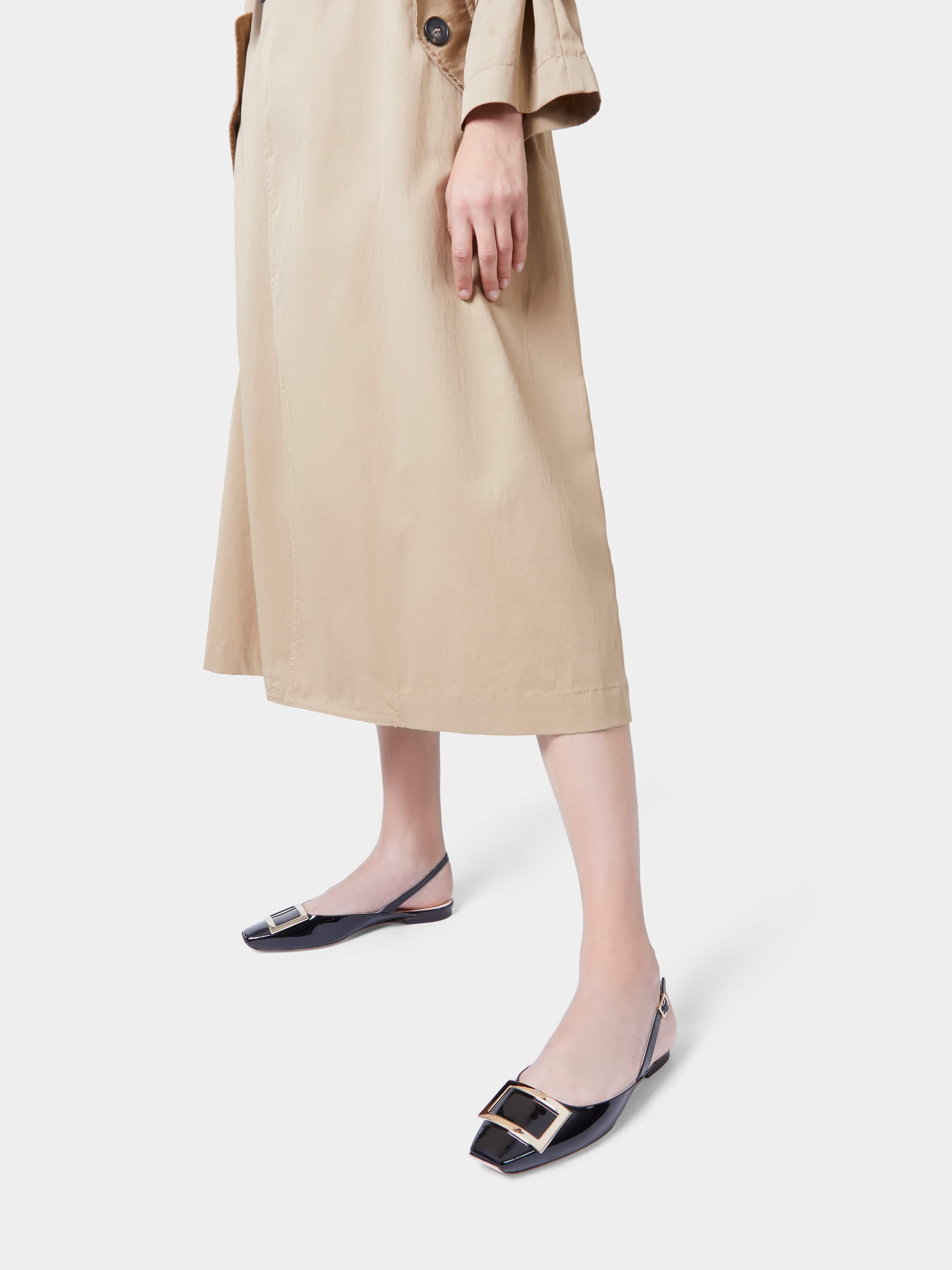 Trompette Metal Buckle Slingback Ballerinas in Patent Leather - 2