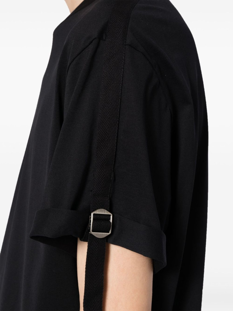 buckle-strap cotton T-shirt 5