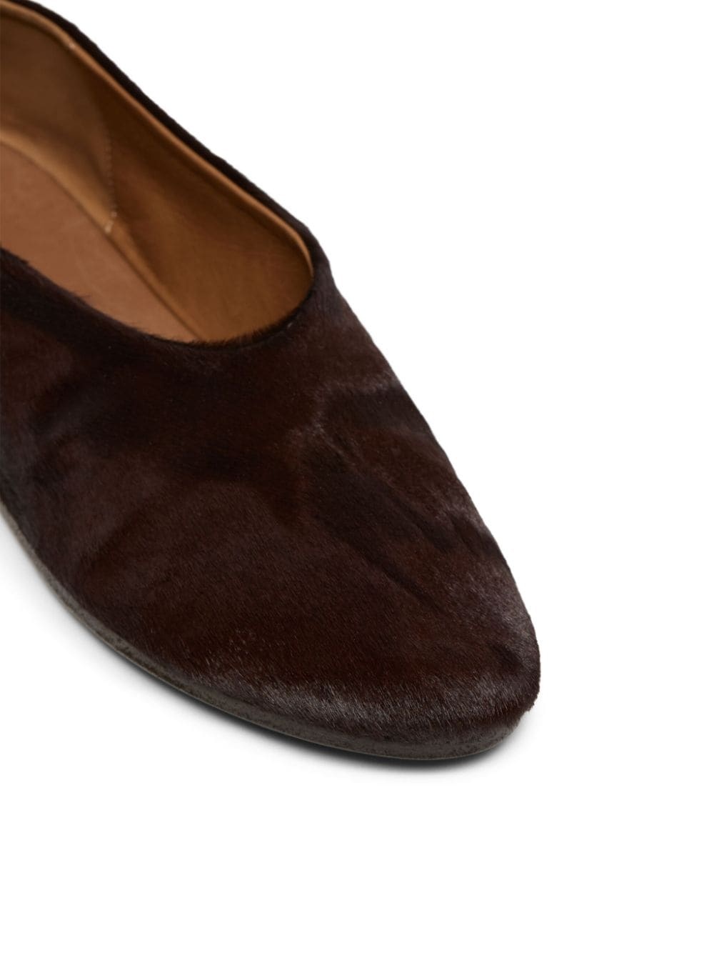 pointed-toe leather ballerina shoes - 3