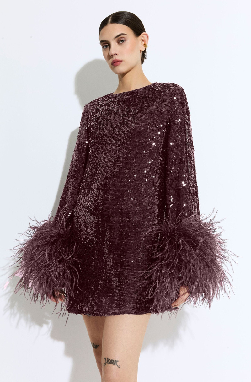 Sequin Dress With Feathers 1
