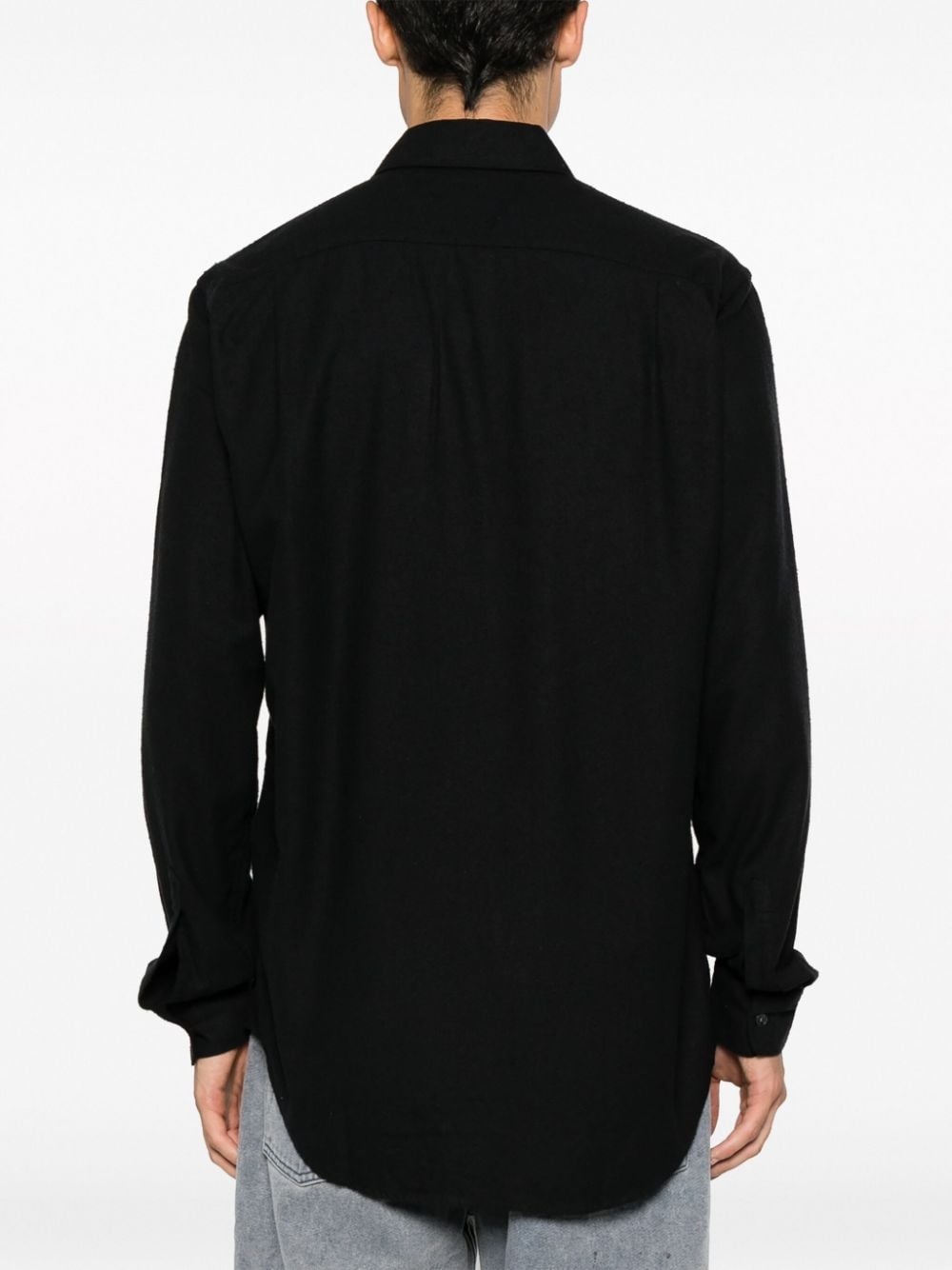 long-sleeve silk shirt - 4