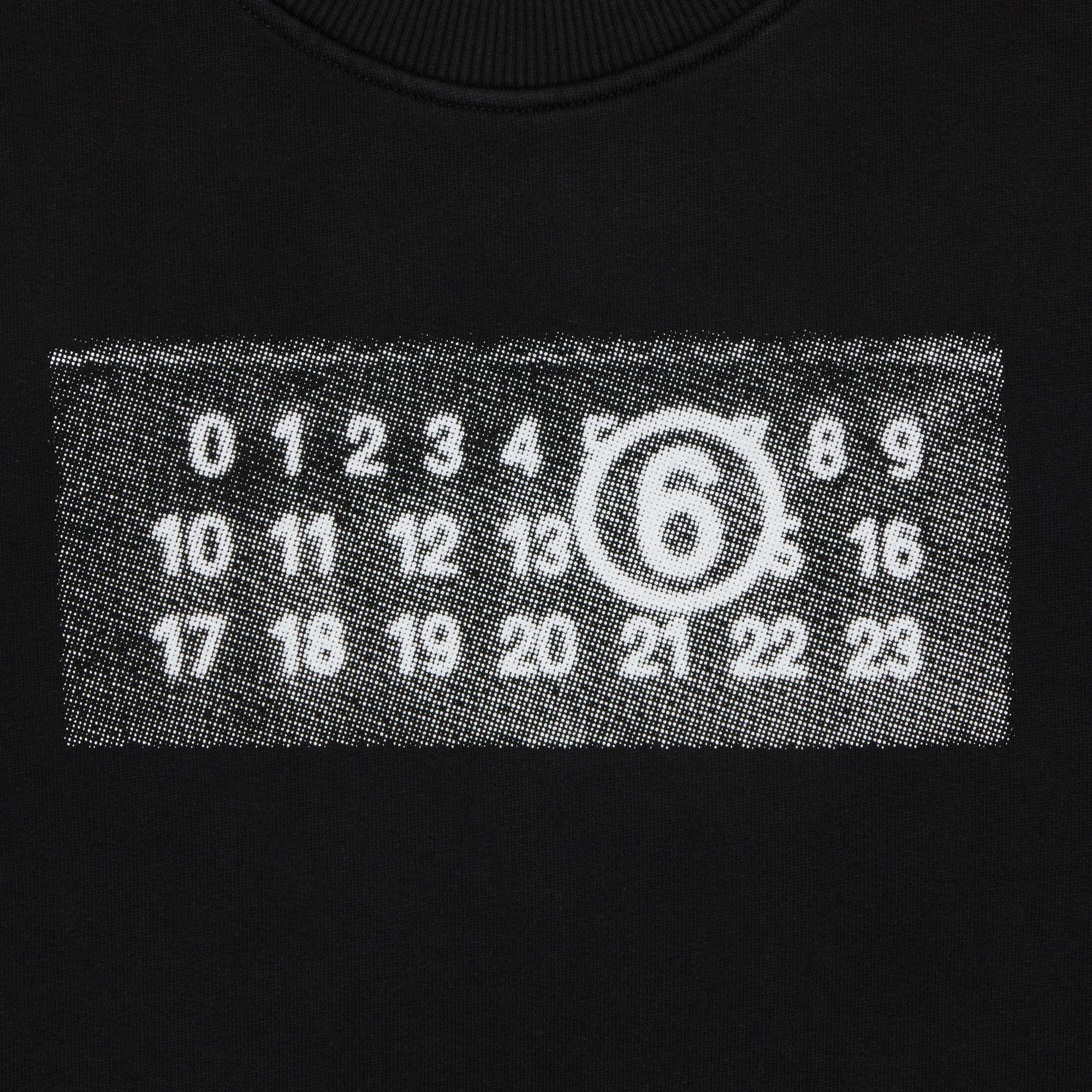 MM6 Maison Margiela Unbrushed Jersey Crewneck Sweatshirt 'Black' - 3
