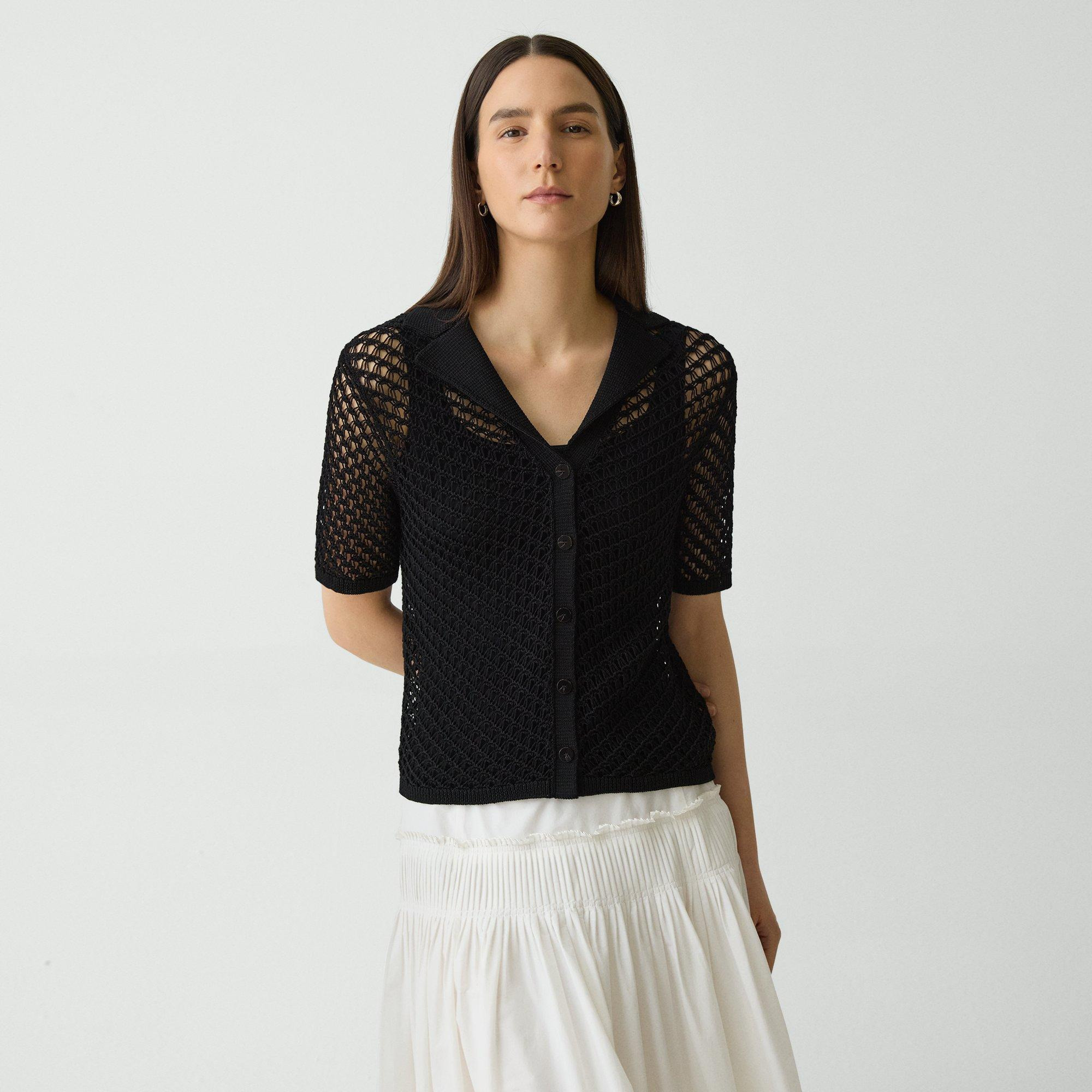 Short-Sleeve Camp Shirt in Sheen Cotton - 2