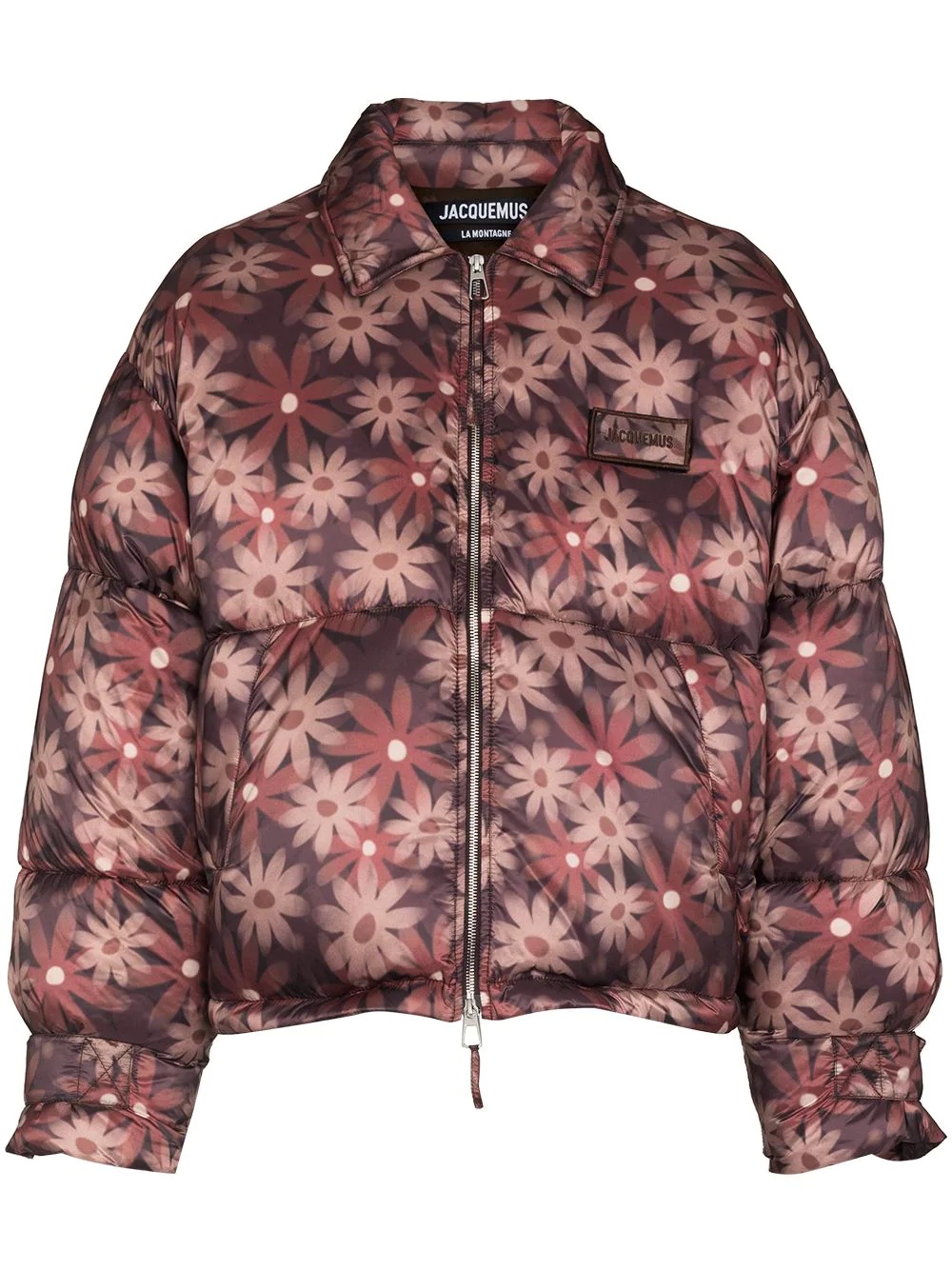 floral print padded jacket - 1