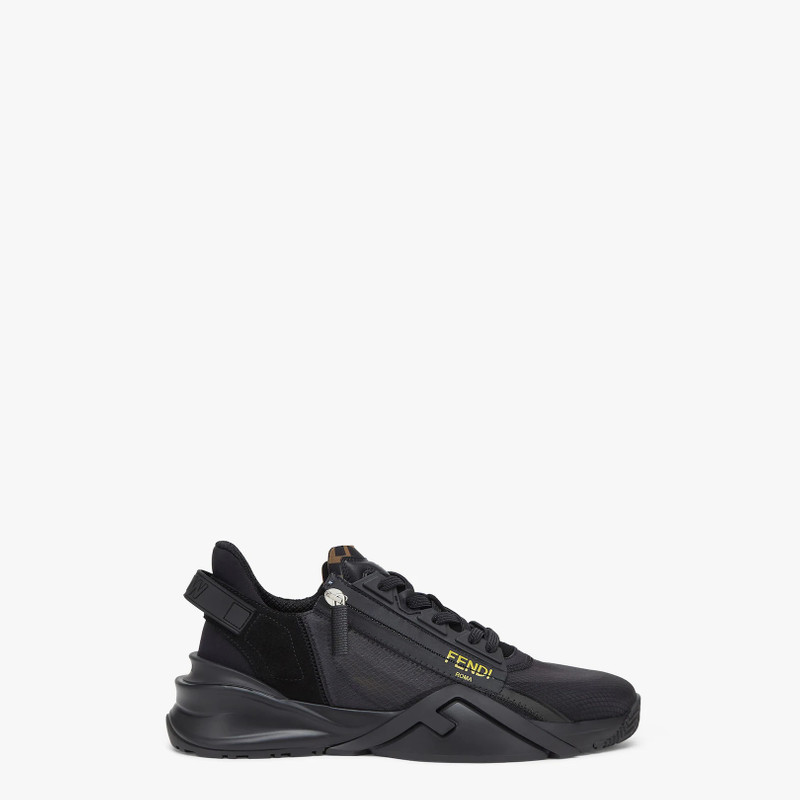 Black nylon low tops - 1