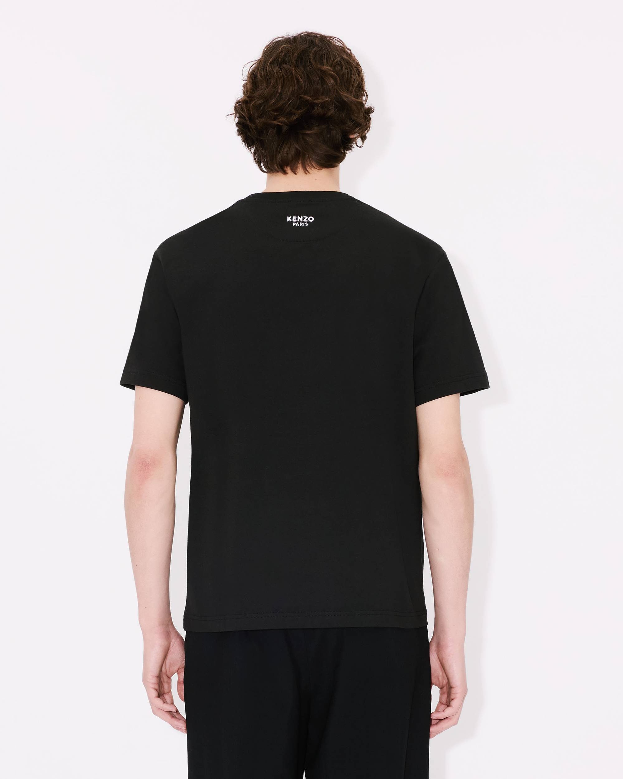 'KENZO Pop' embroidered T-shirt with badge effect in cotton - 4
