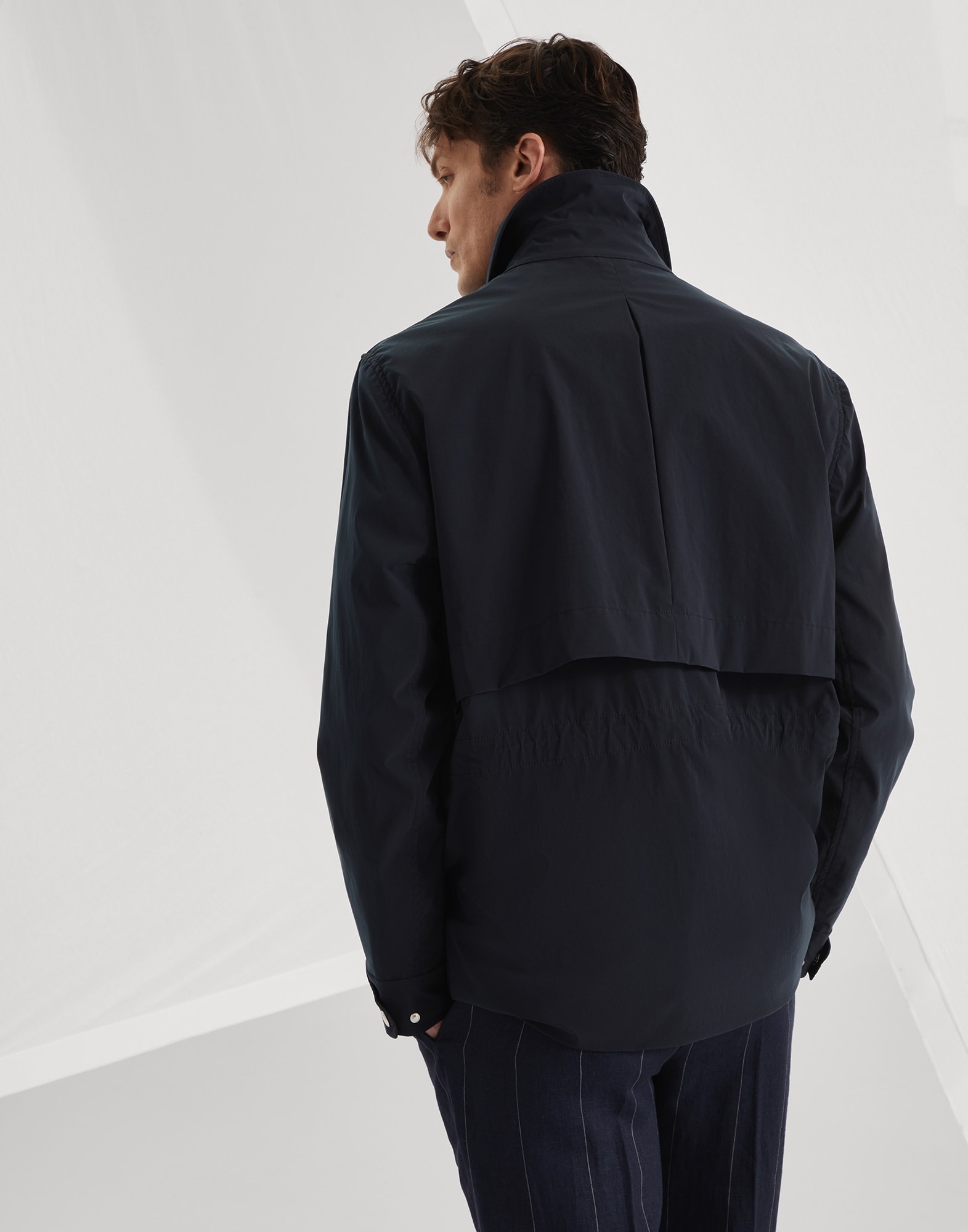 Water-resistant bonded cotton unlined convertible parka - 2