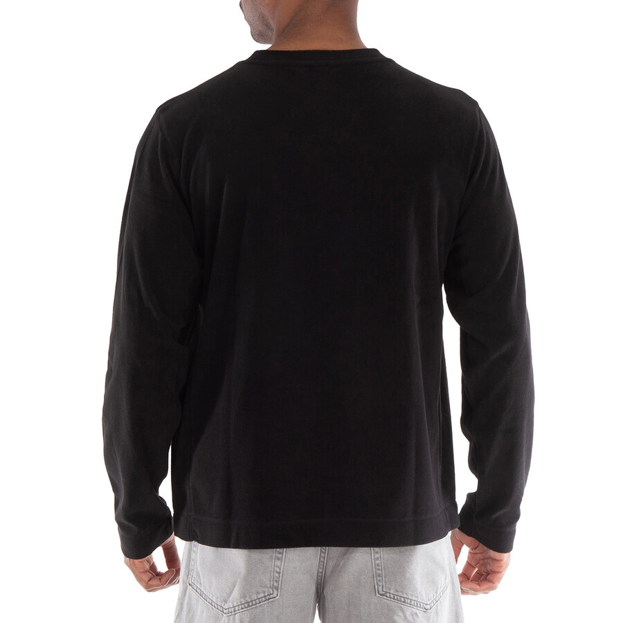 Rains Men's Black Addis Fleece Crewneck Sweatshirt - 5