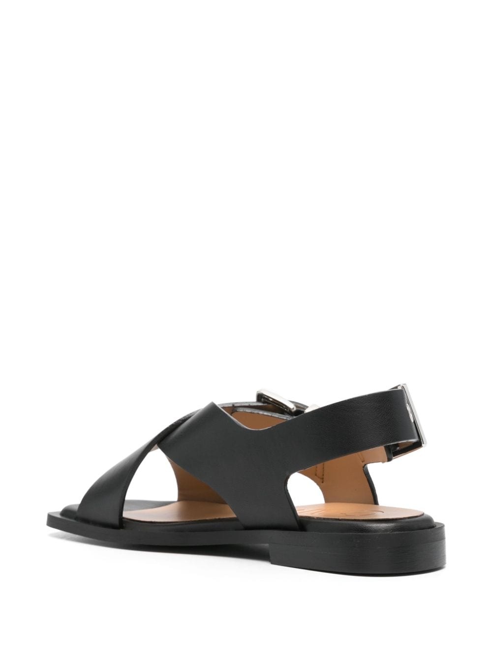 crossover-strap bucked sandals - 3