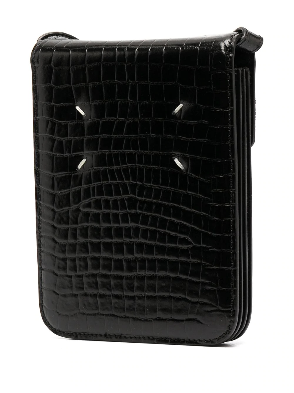 crocodile-effect shoulder bag - 3