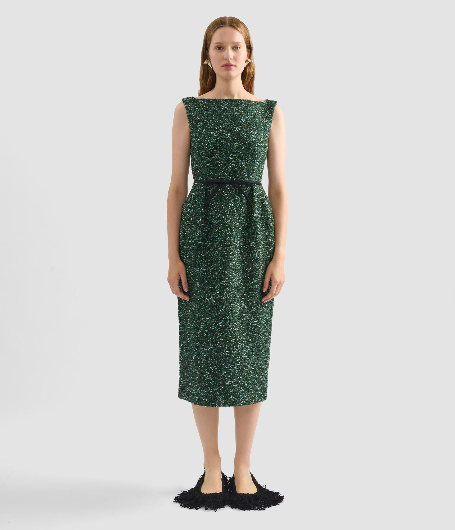 SLEEVELESS PENCIL MIDI DRESS - 4