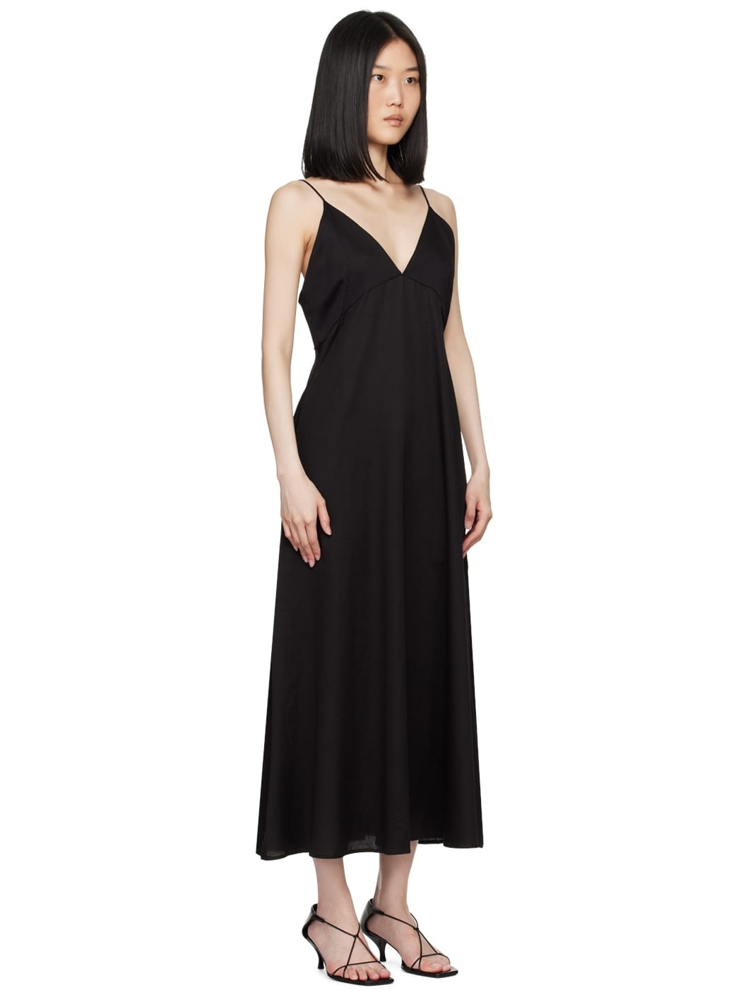 Black Yoko V Midi Dress - 2