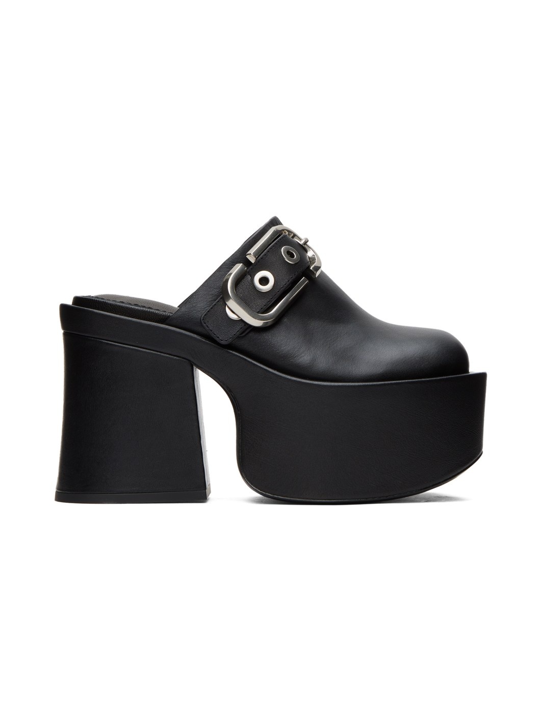 Black 'The J Marc Leather' Mules - 1
