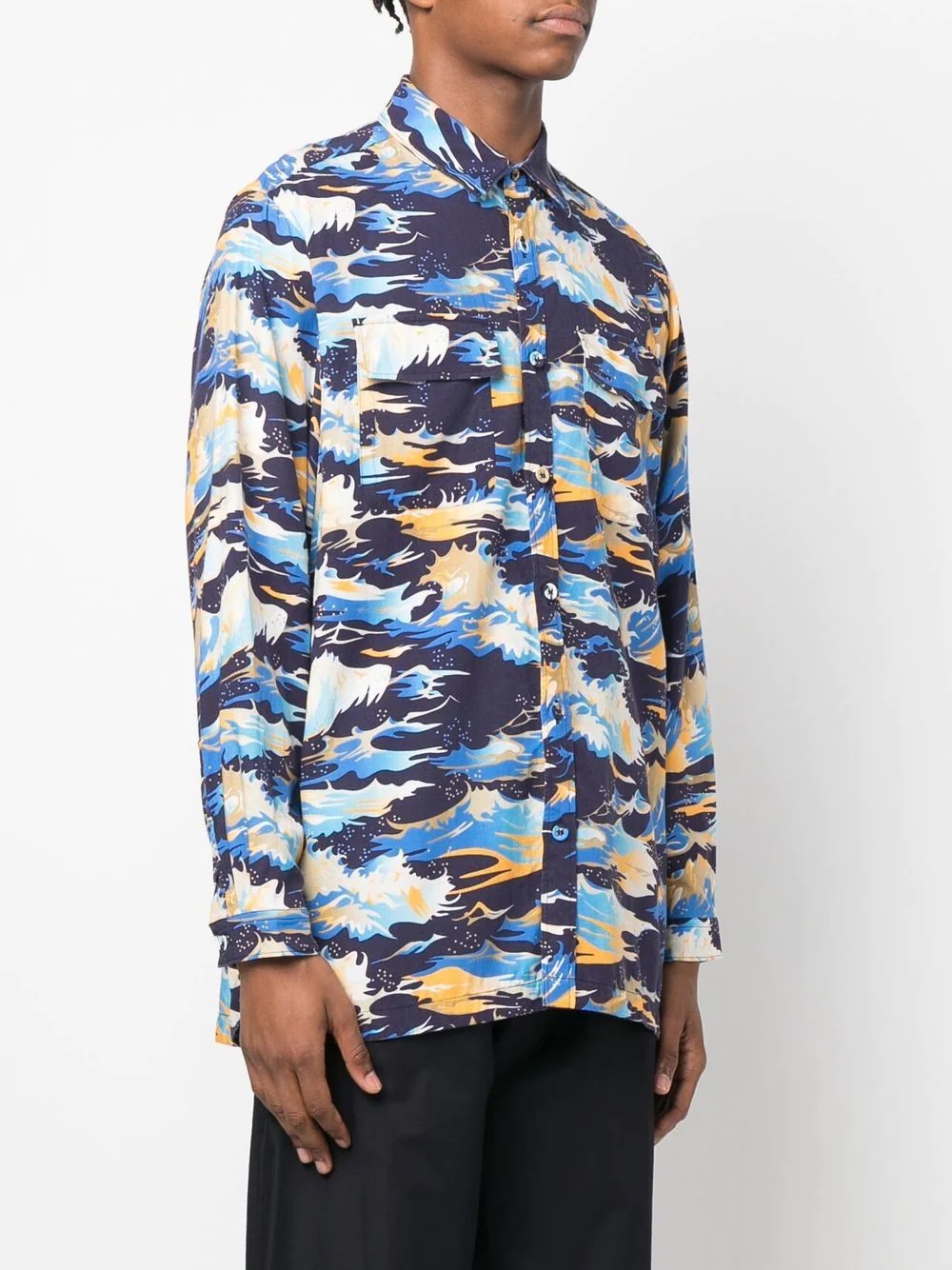 eave-print long-sleeve shirt - 3