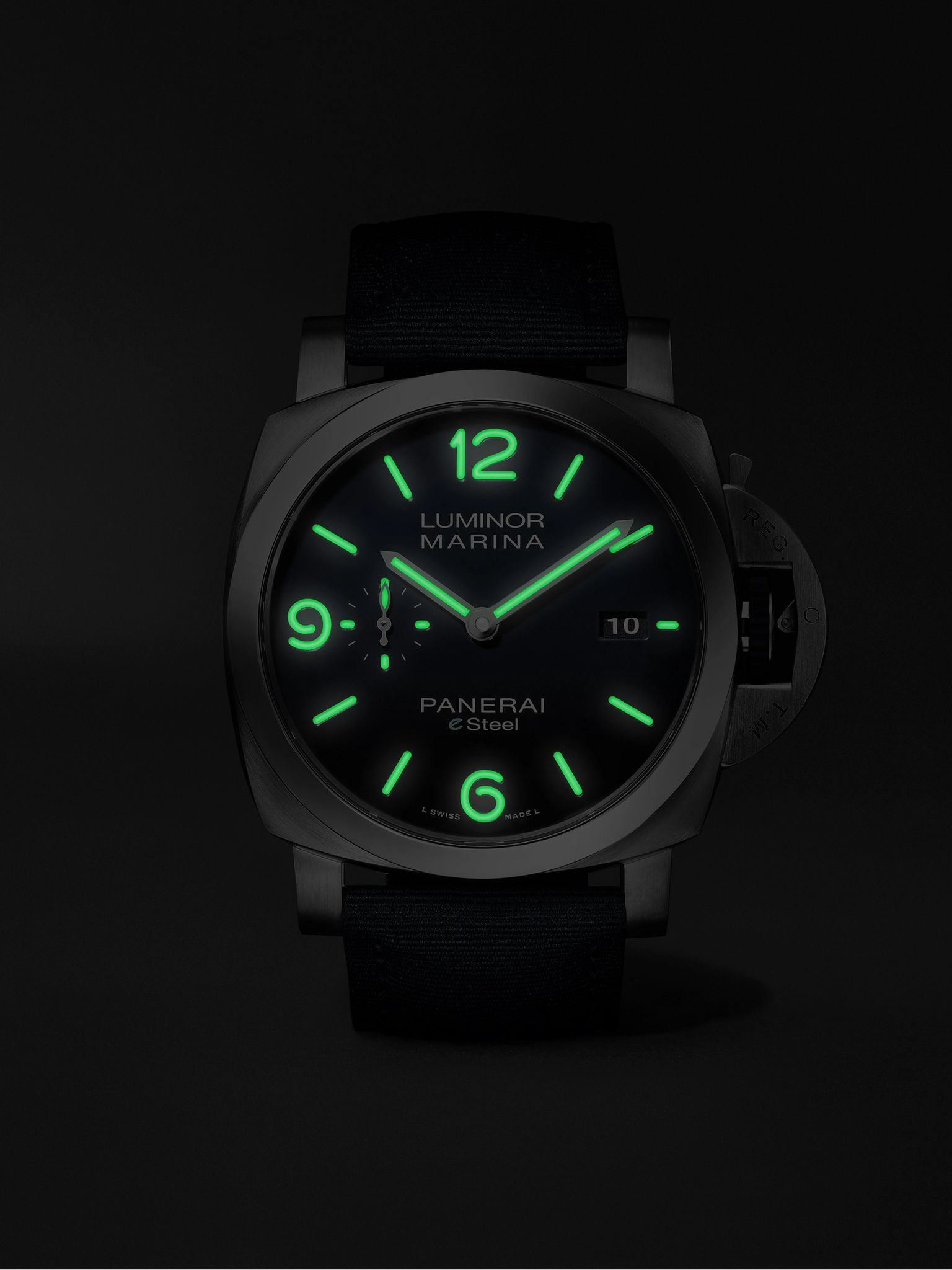 Luminor Marina Automatic 44mm eSteel and Recycled PET Watch, Ref. No. PAM01157 Blue - 7