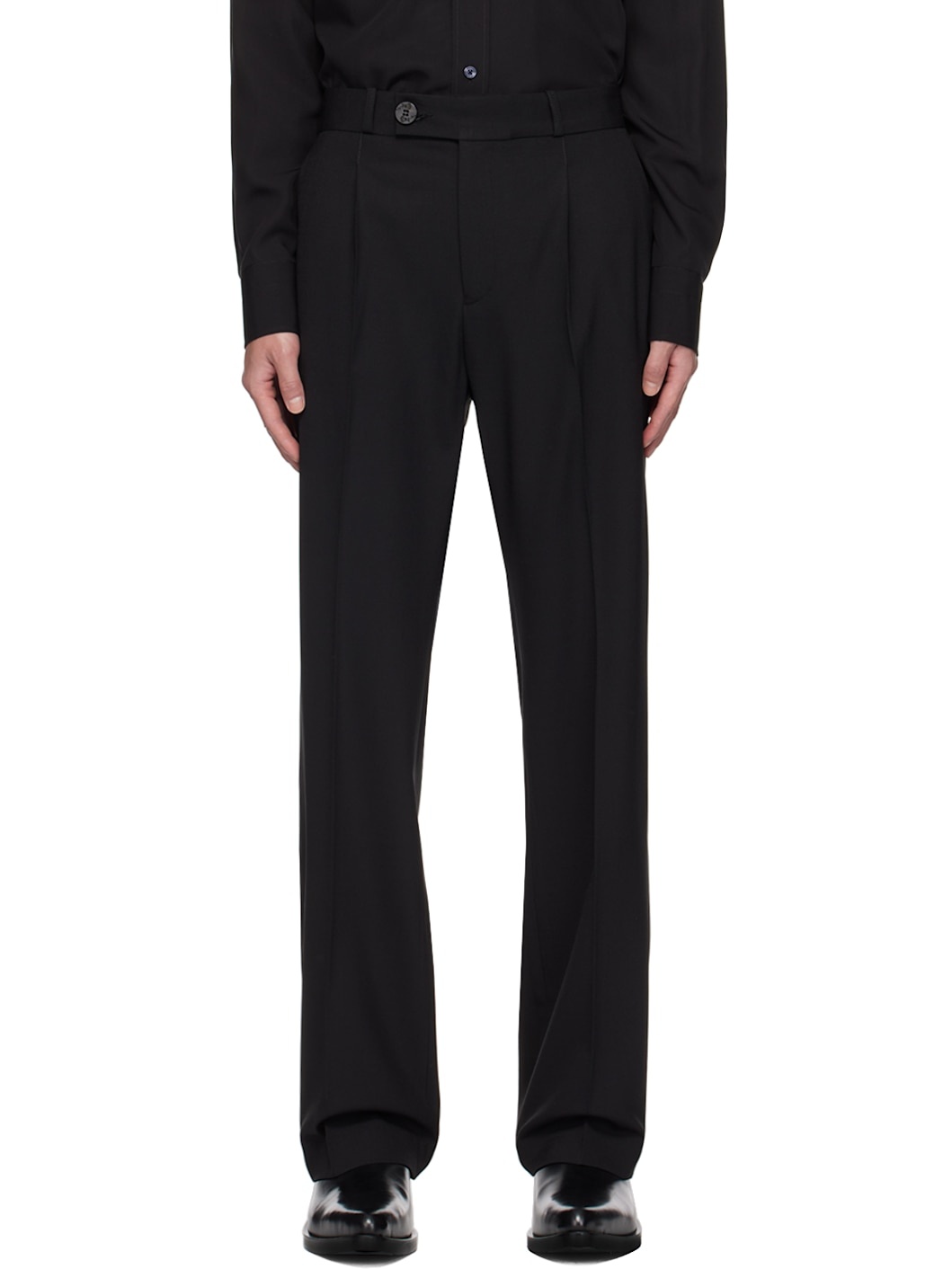 Black Pleated Trousers - 1