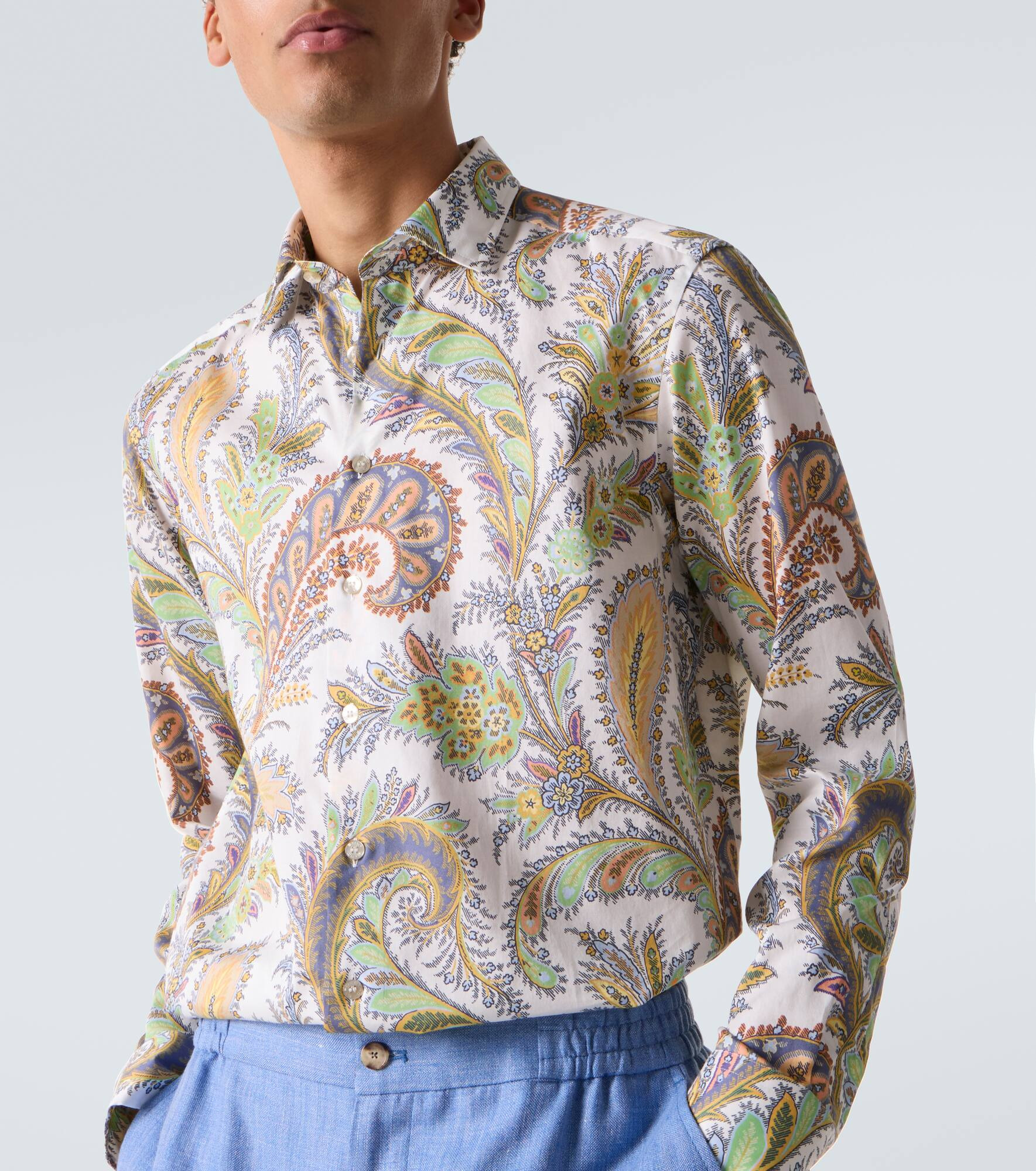 Paisley cotton poplin shirt - 5
