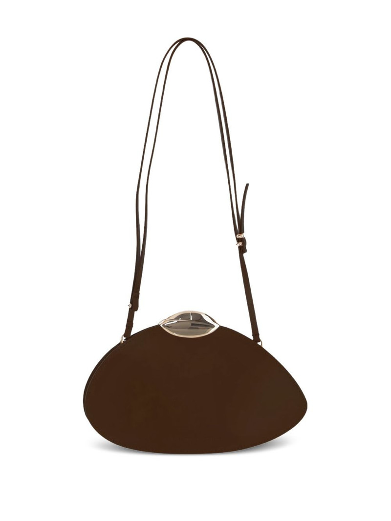 leather clasp-closure shoulder bag 1