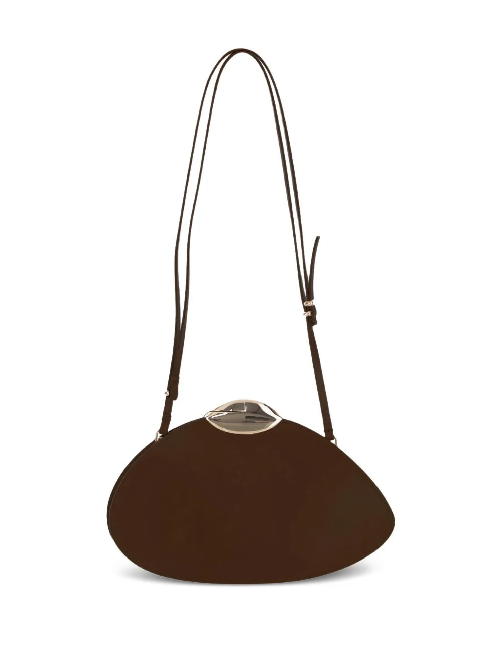 leather clasp-closure shoulder bag - 1
