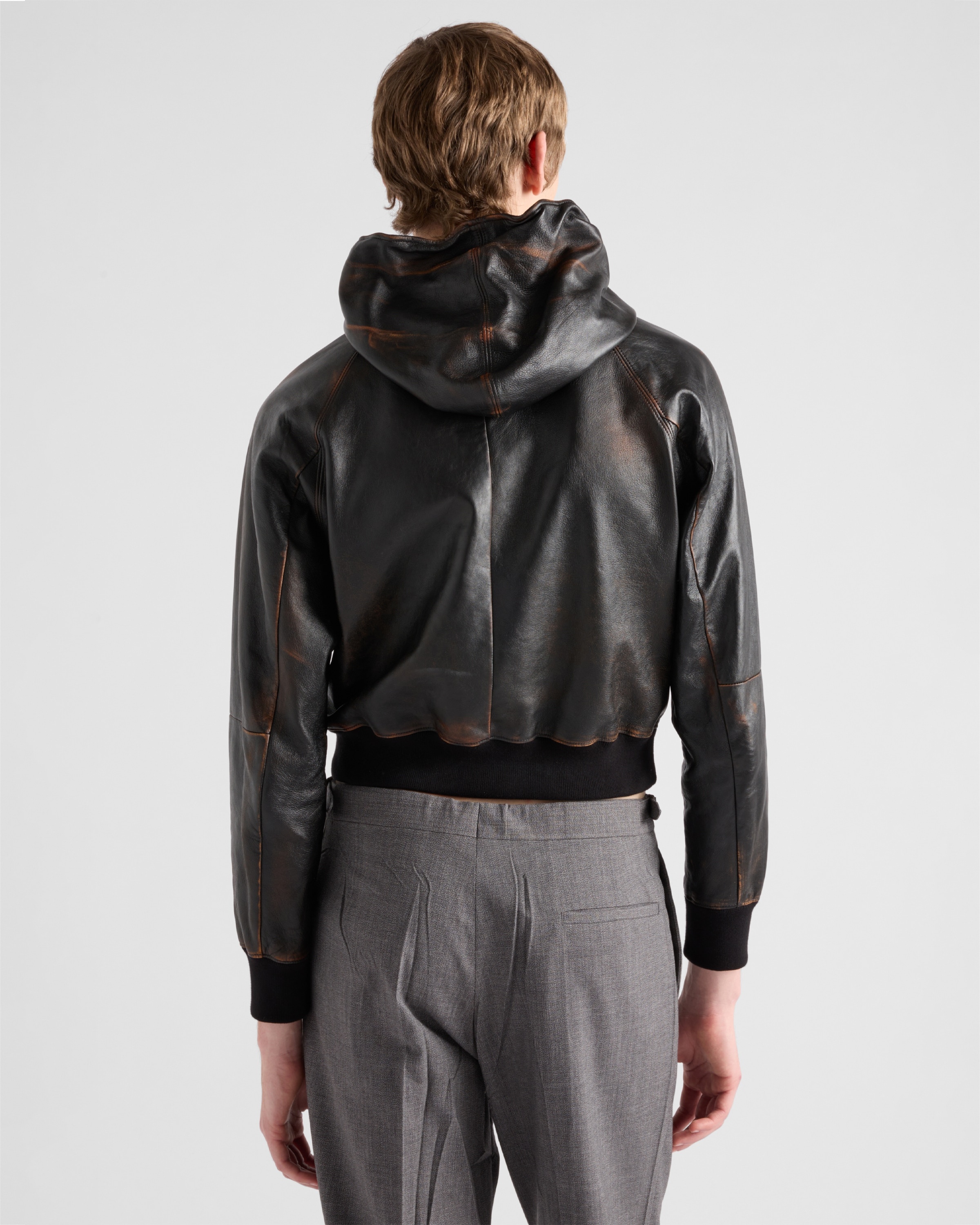 Nappa leather hoodie - 5