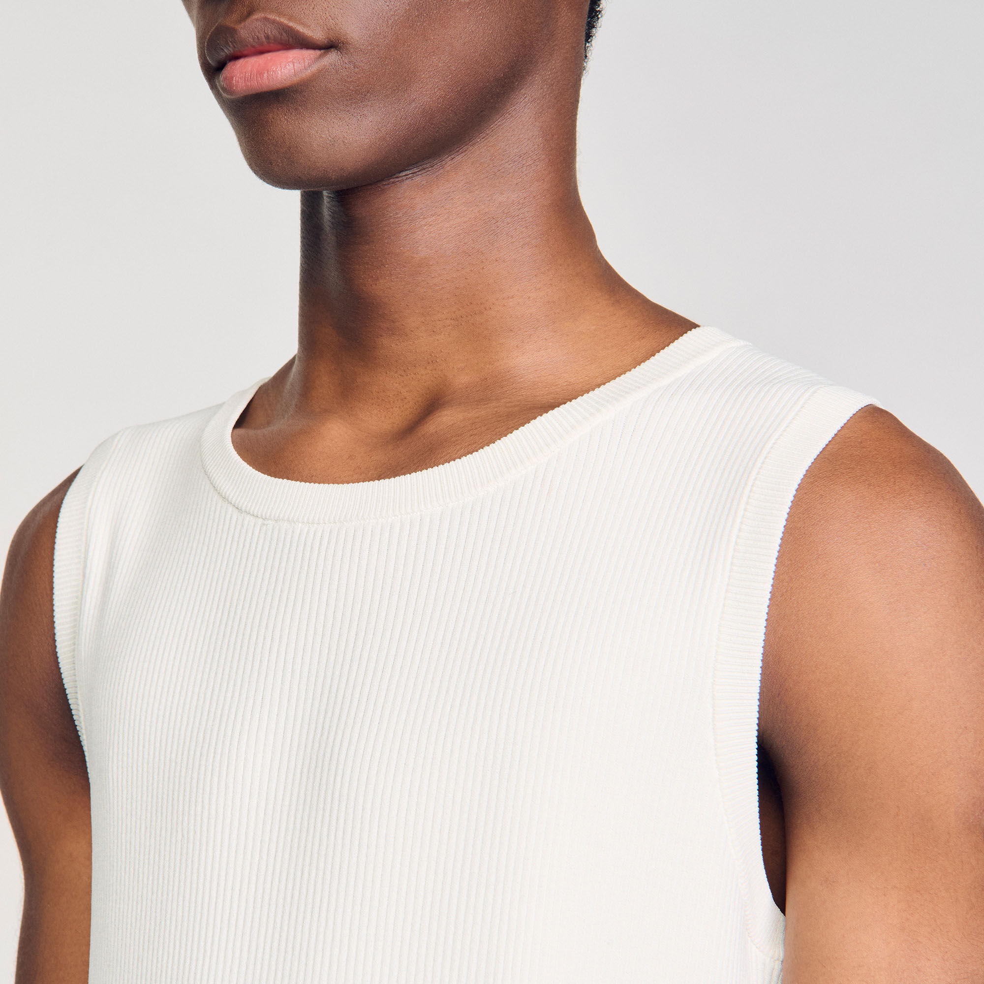 RIB KNIT VEST TOP - 3