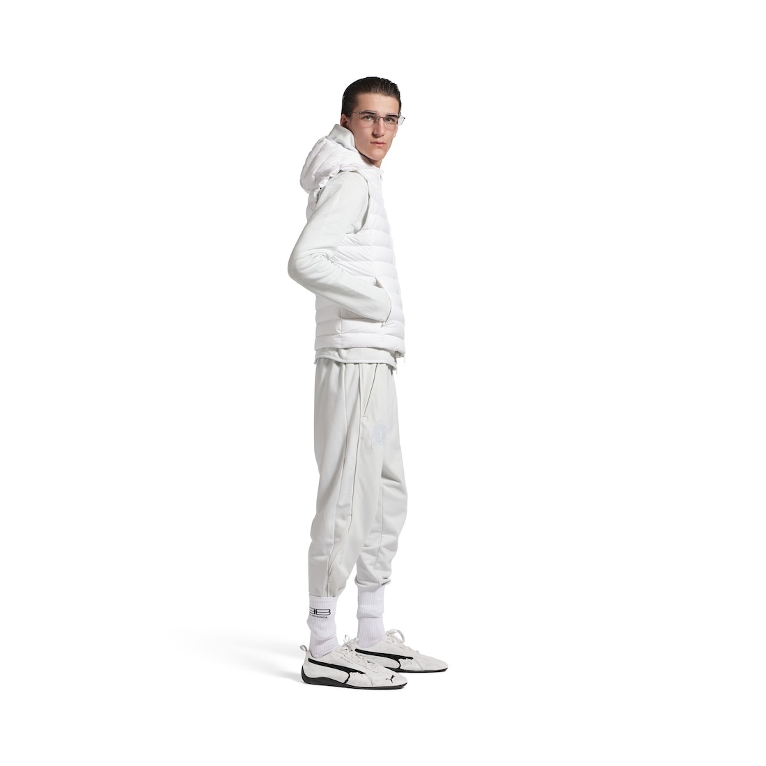 Balenciaga I Puma Fitted Tracksuit Pants in Dirty White - 3