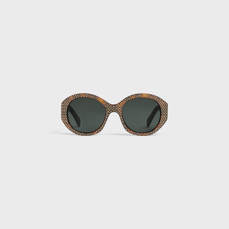 CL40240U Round S240 Sunglasses in Acetate with Crystals - 1