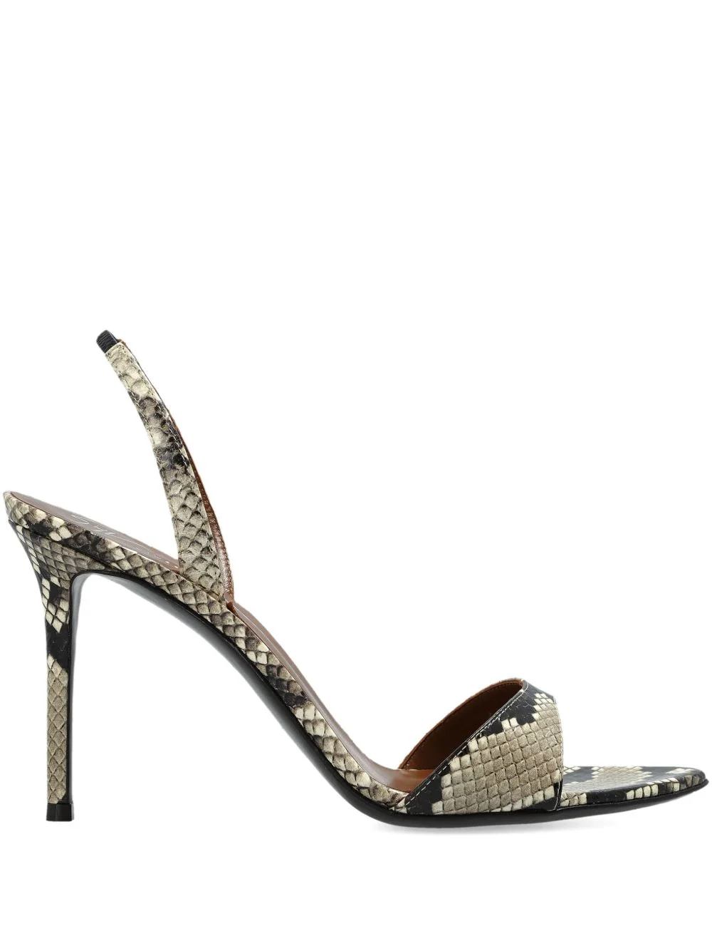 110mm snakeskin-print sandals - 1