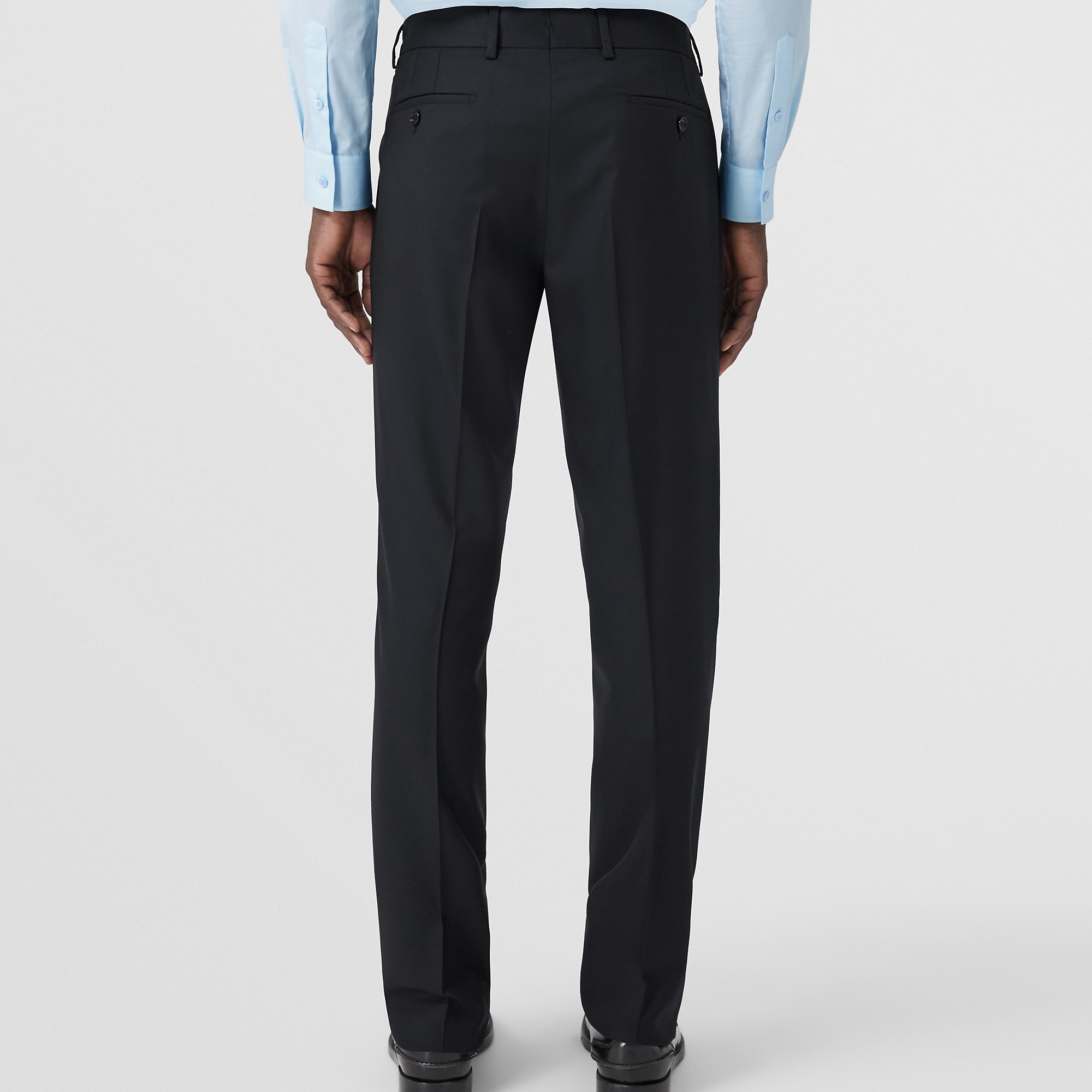 Slim Fit Wool Tailored Trousers - 3