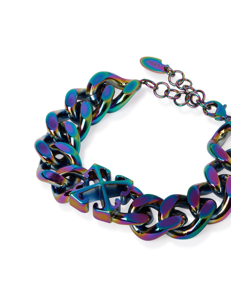 Off-White Iridescent Arrow Chain Bracelet outlook
