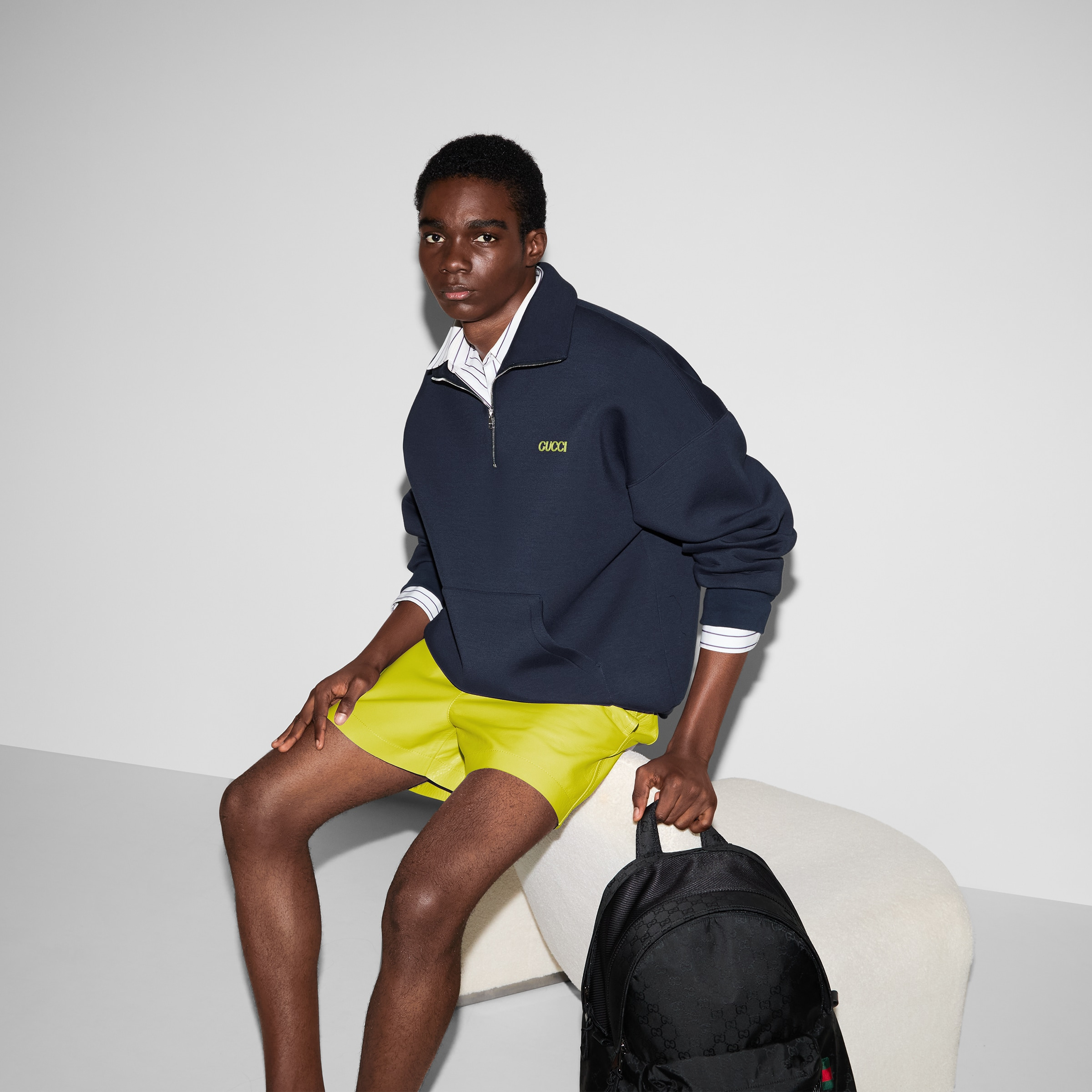 Jersey half-zip jacket with patch - 6