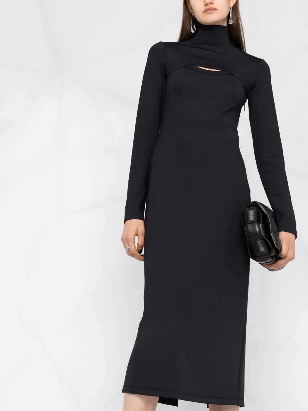 cut-out mid-length dress - 5