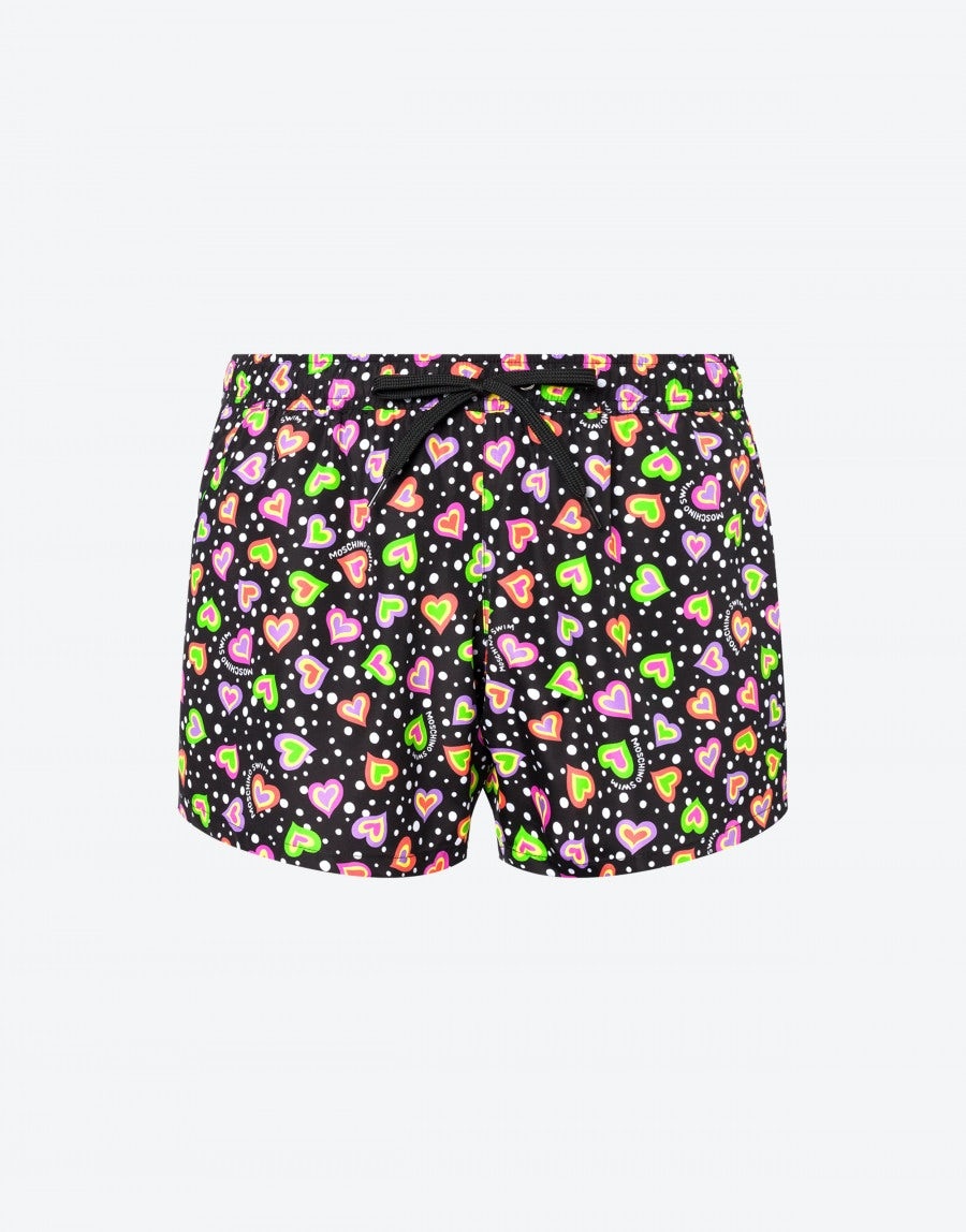 POLKA DOTS & HEARTS BEACH BOXER - 1