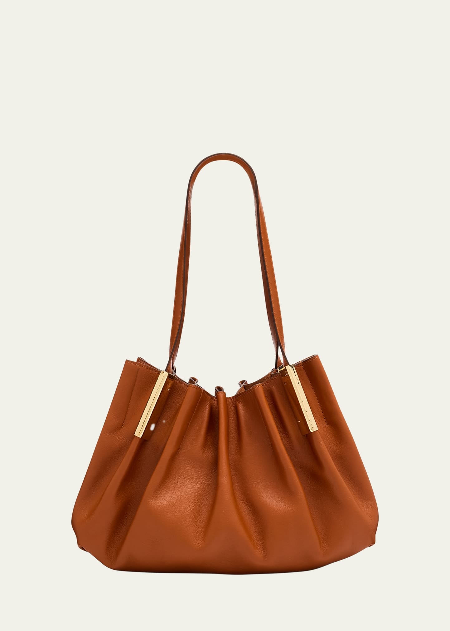 Isadora Mini Ruched Leather Tote Bag - 1