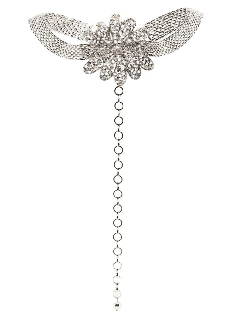 Daisy crystal-embellished necklace - 1