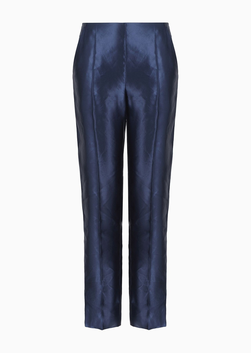 Enzyme-treated linen and silk trousers - 1
