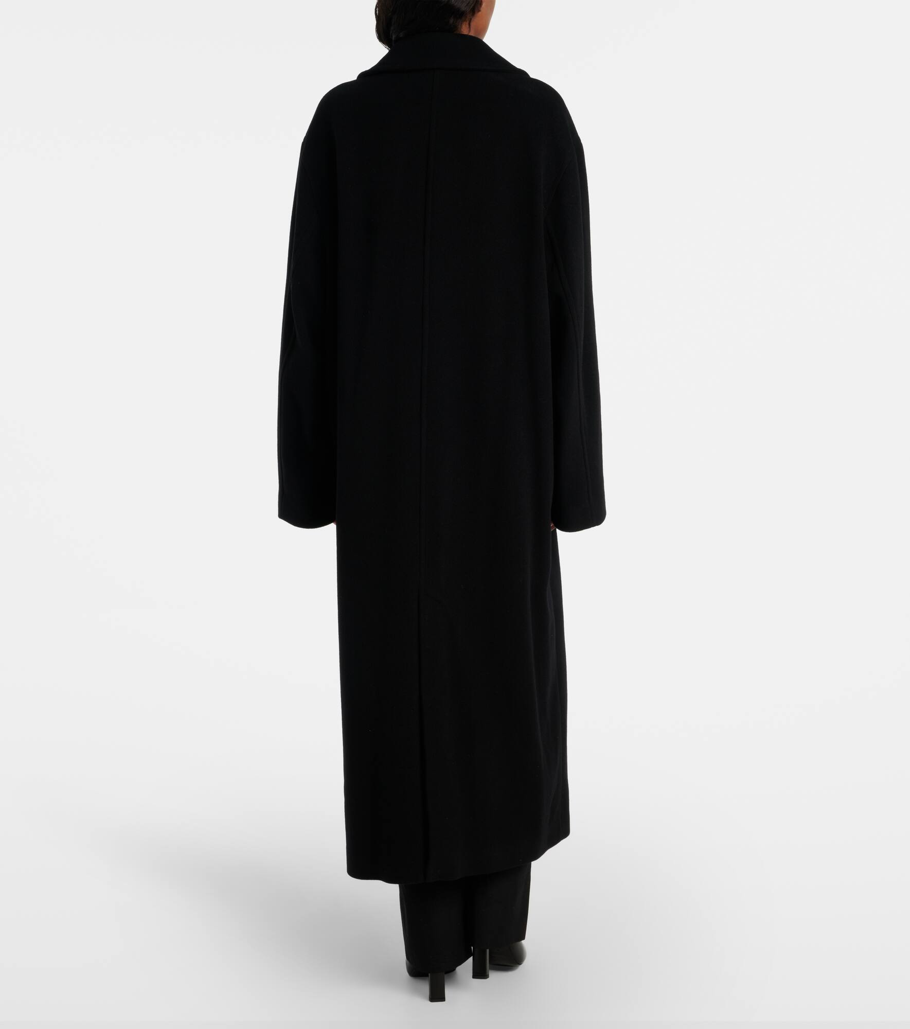 Double-breasted wool-blend coat - 3