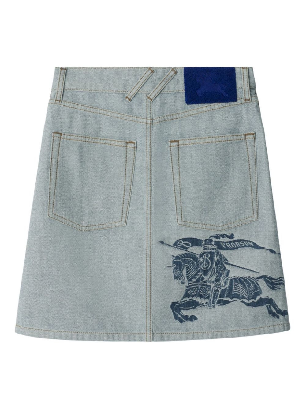 EKD-jacquard denim skirt - 5