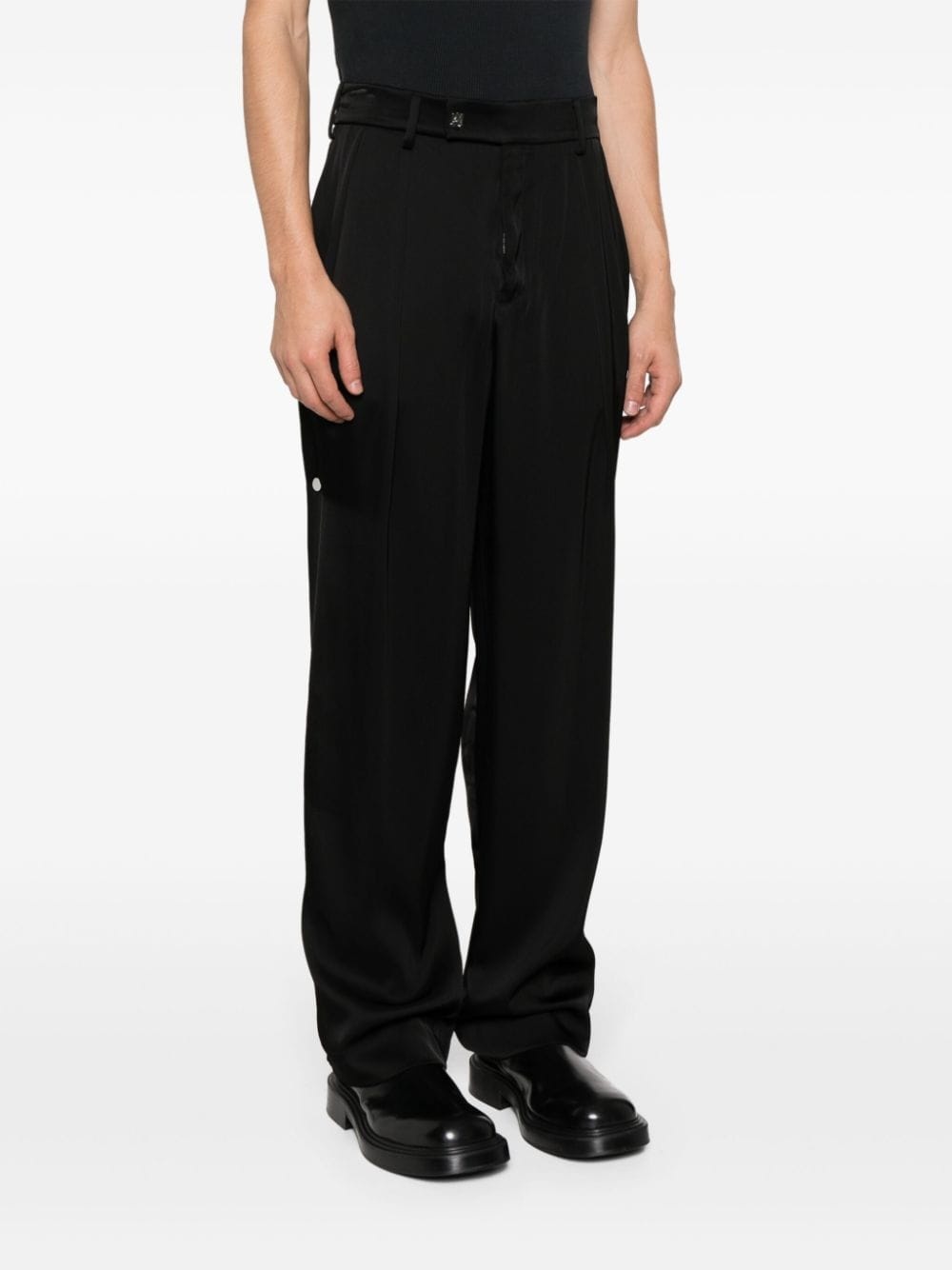 logo-plaque straight-leg trousers - 3