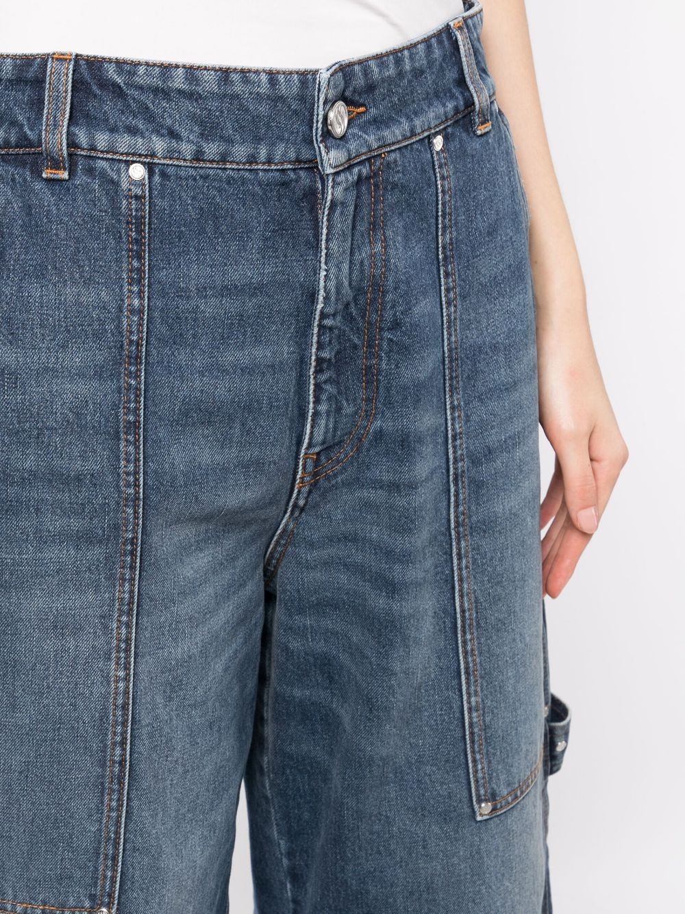 cropped wide-leg jeans - 5